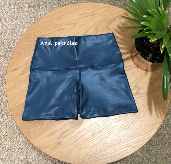 MINI SHORT AZUL PETRÓLEO METALIZADO T.UNICA