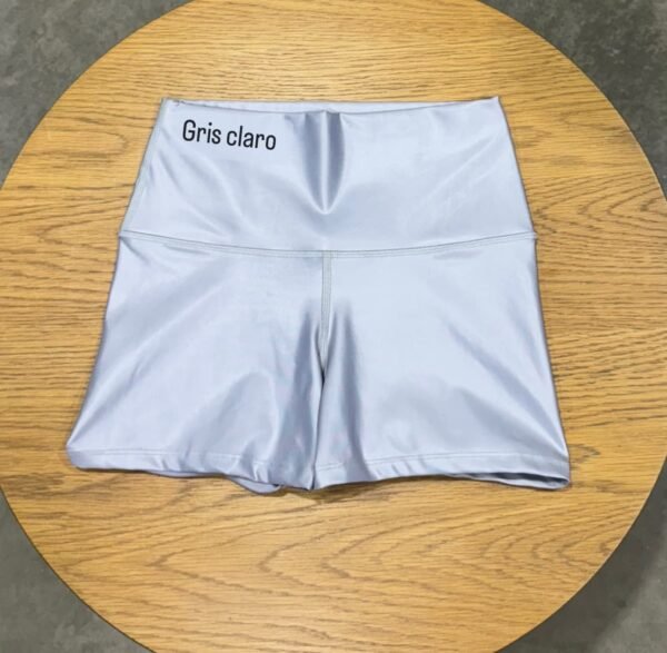 MINI SHORT GRIS CLARO METALIZADO T.UNICA
