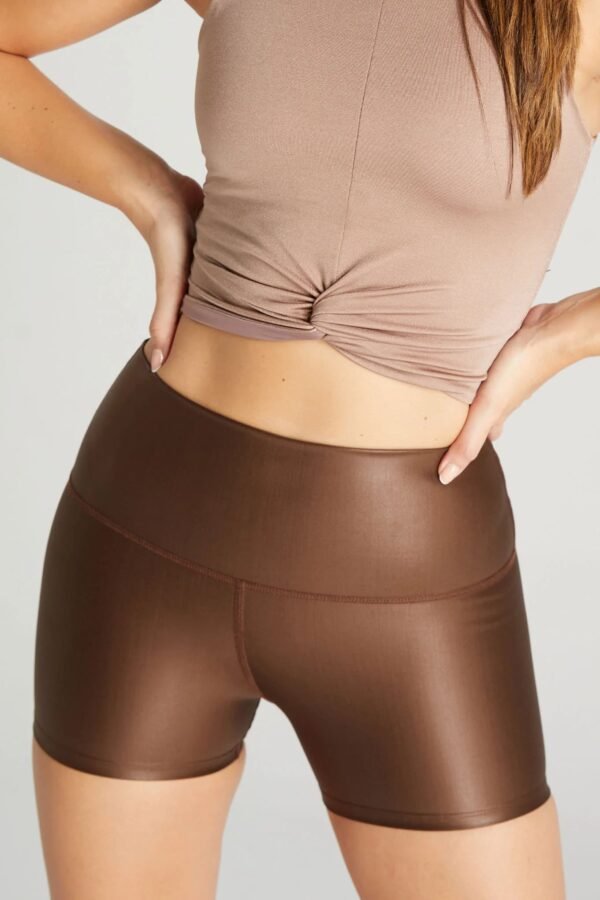 MINI SHORT MOCCA METALIZADO T.UNICA