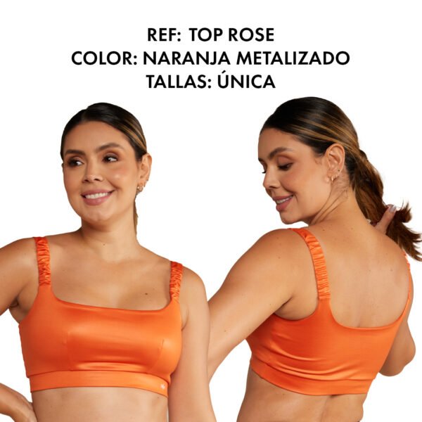 TOP ROSE NARANJA METALIZADO - Image 4