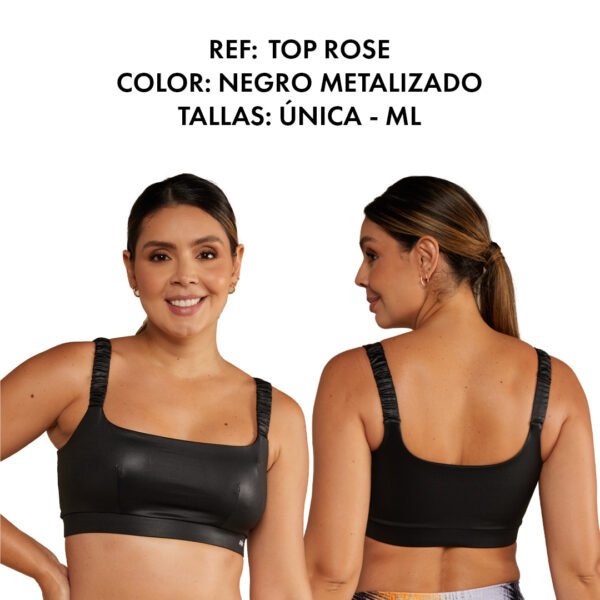 TOP ROSE NEGRO METALIZADO - Image 4