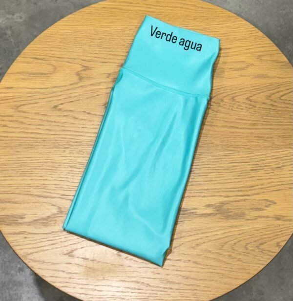 LEGGINGS VERDE AGUA METALIZADO